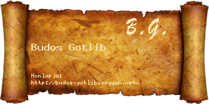 Budos Gotlib névjegykártya